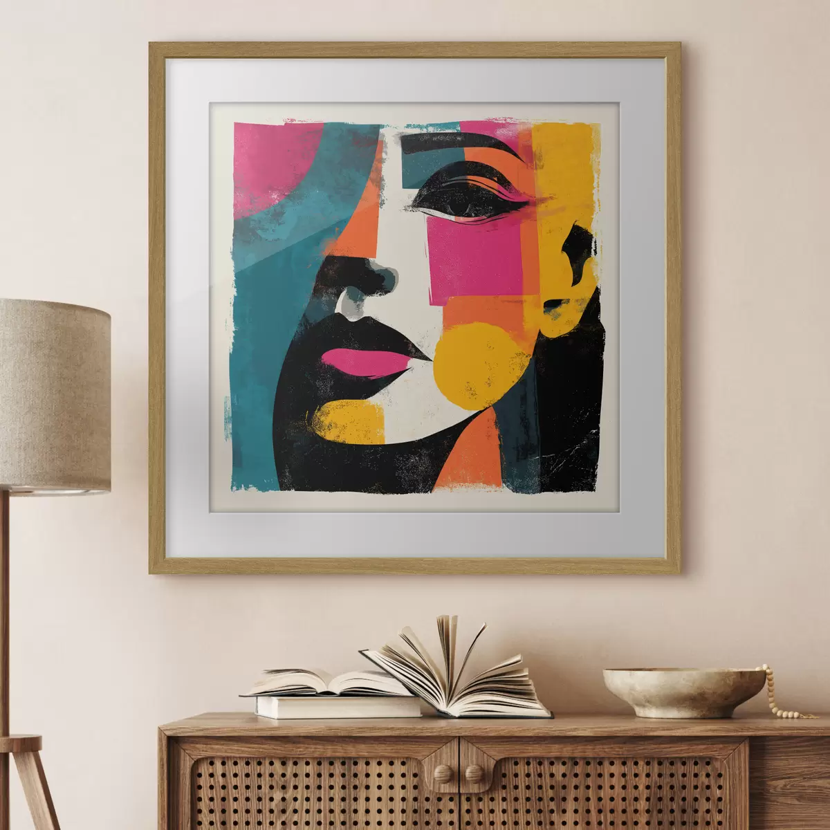 Affiche Un visage abstrait f49544