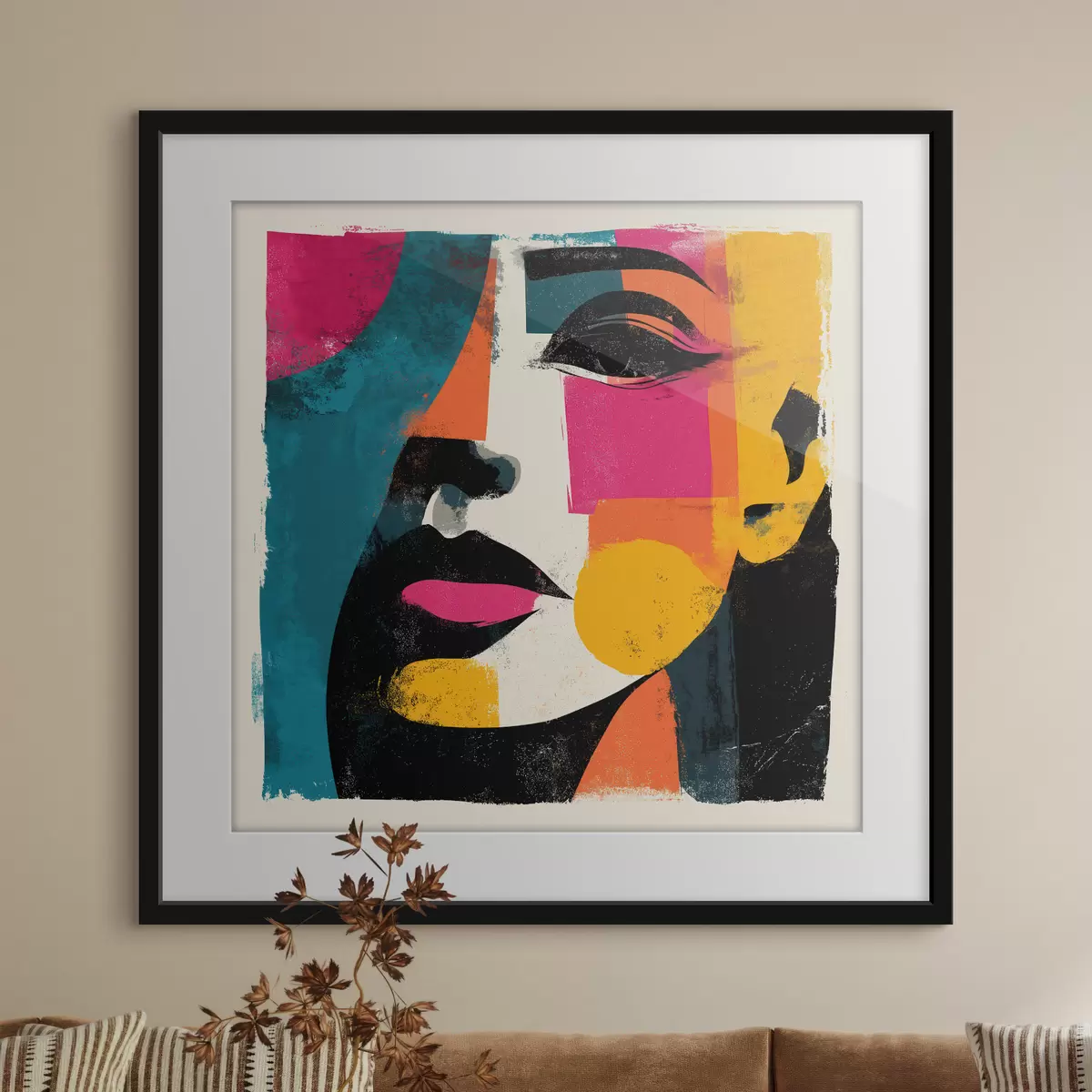 Affiche Un visage abstrait f49544