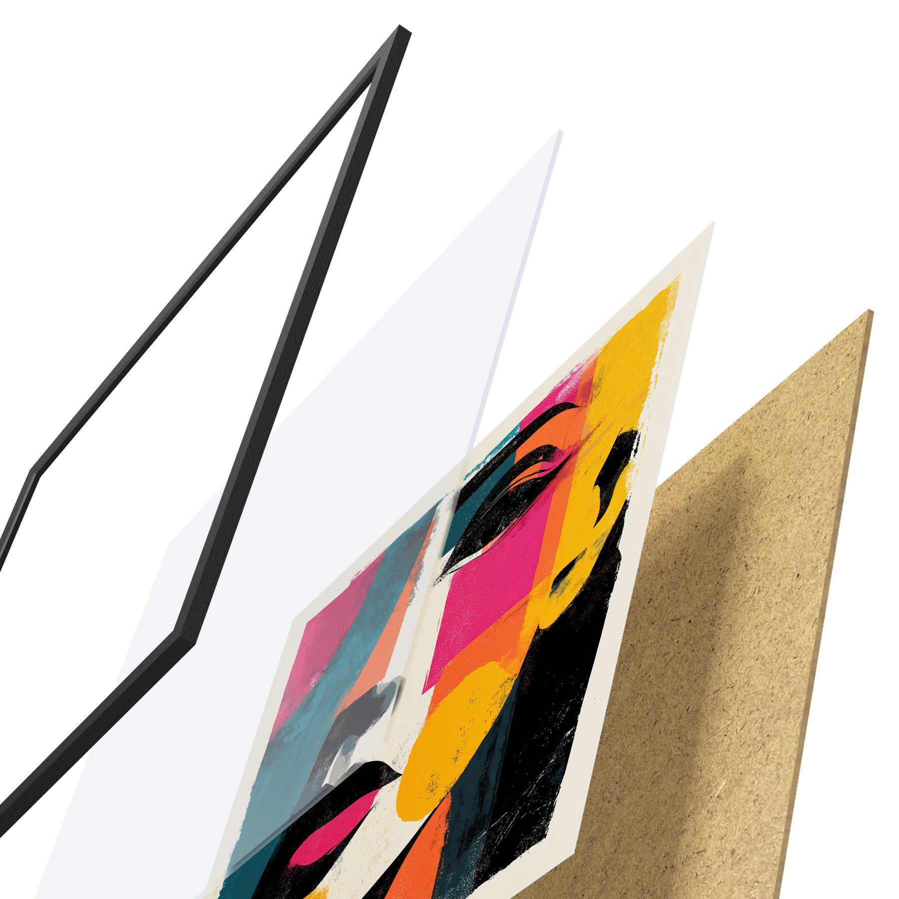 Affiche Un visage abstrait f49544