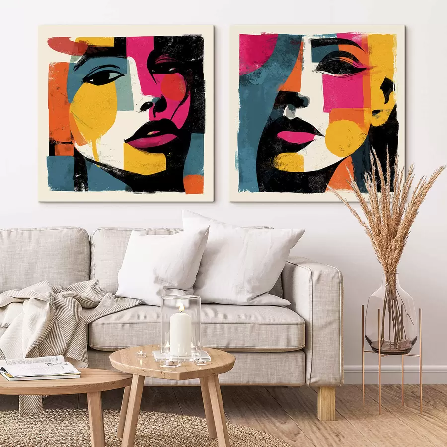Fotobehang Een abstract gezicht m30599