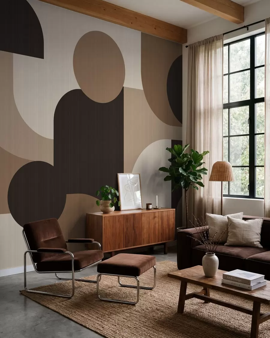 Fotobehang Geometrische bogen w05653