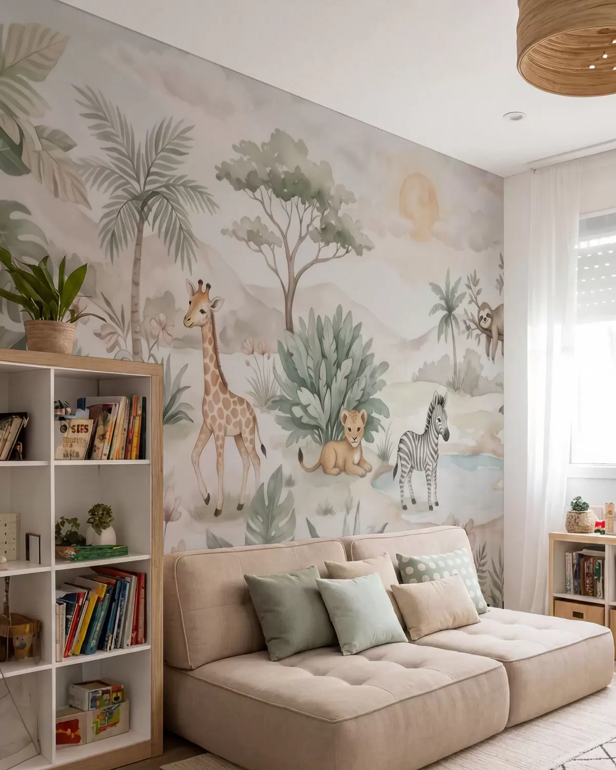 Fotobehang Safari in aquarel w09888