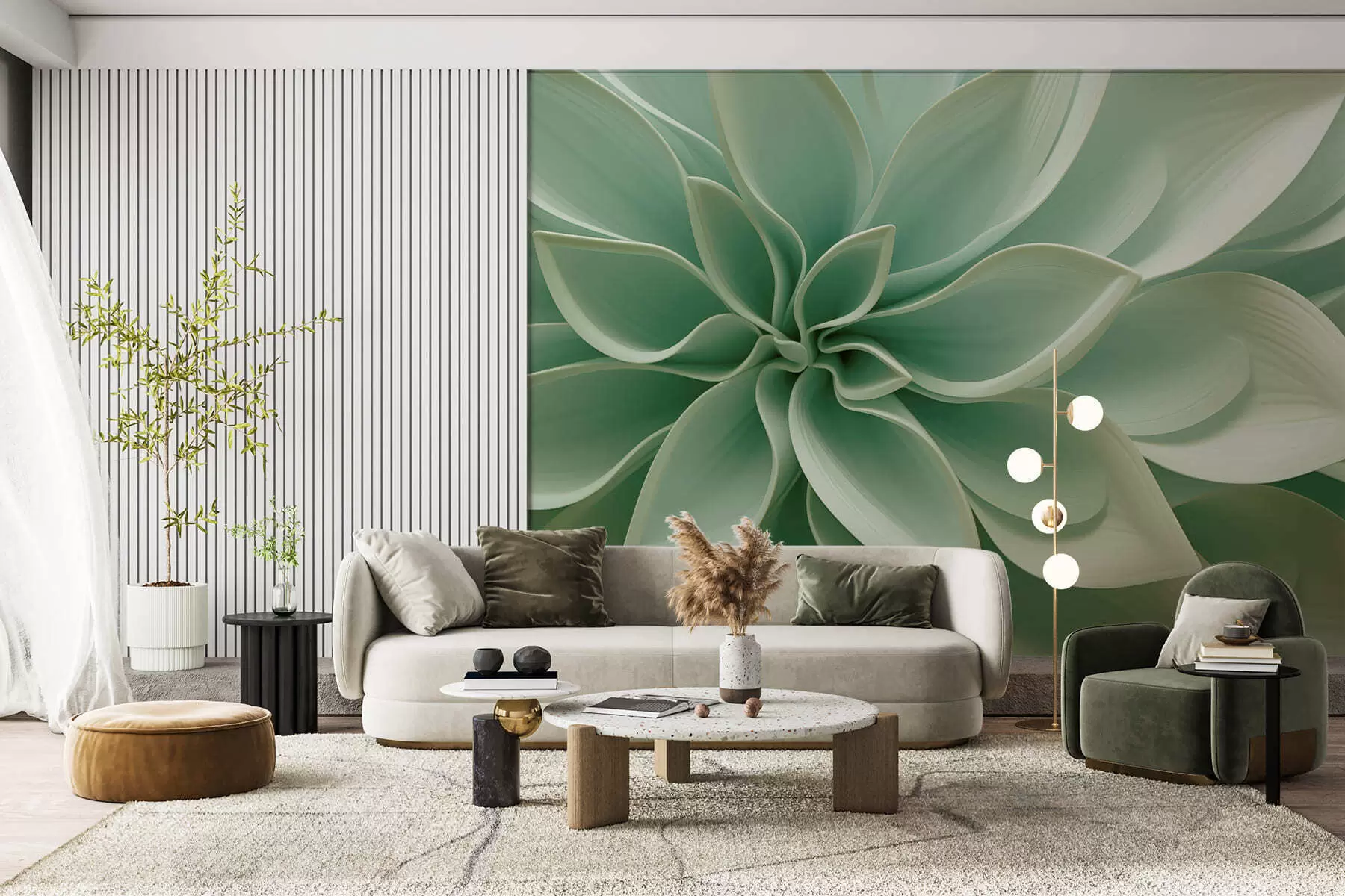 Fotobehang Botanische meetkunde w05559