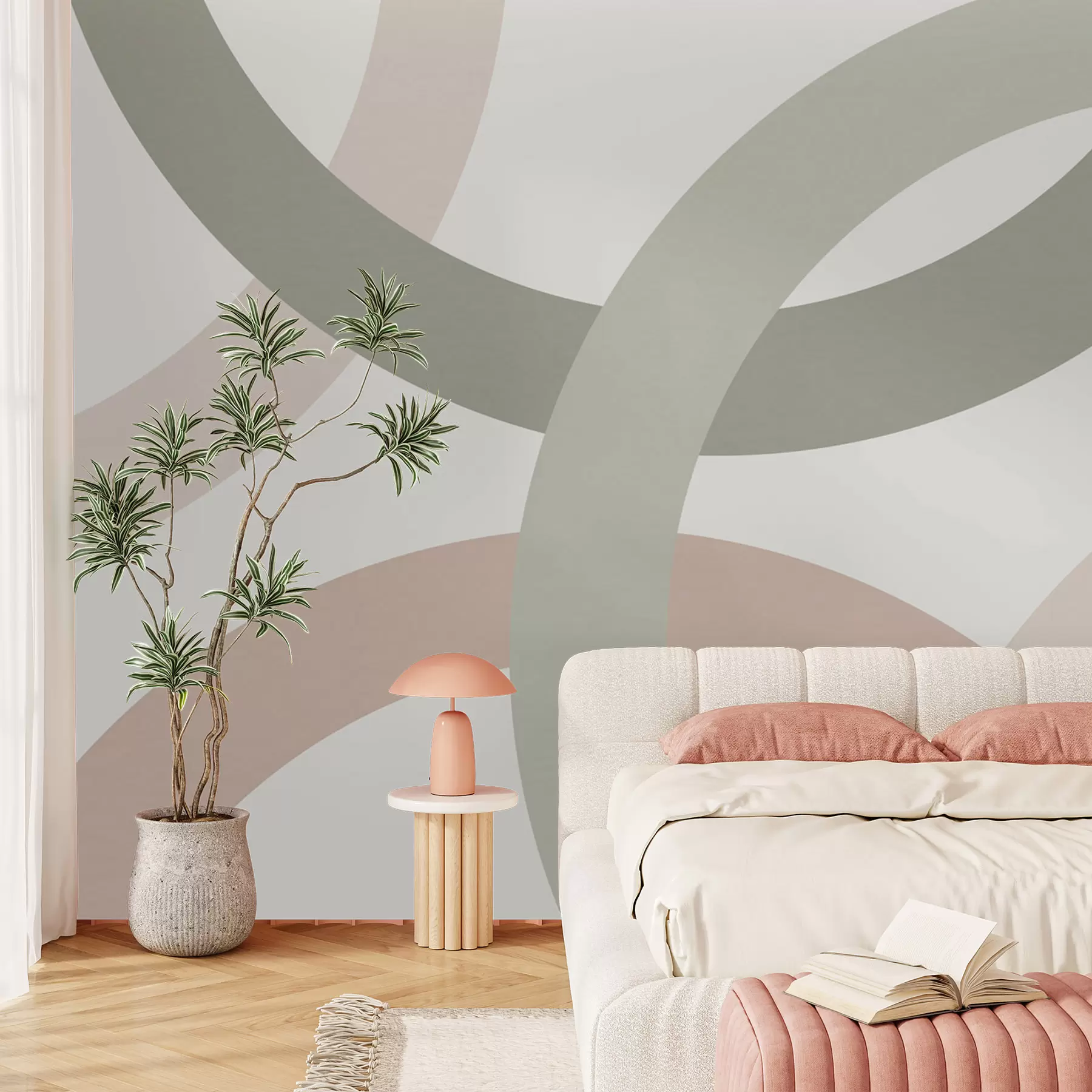 Fotobehang Abstractie met cirkels w05709