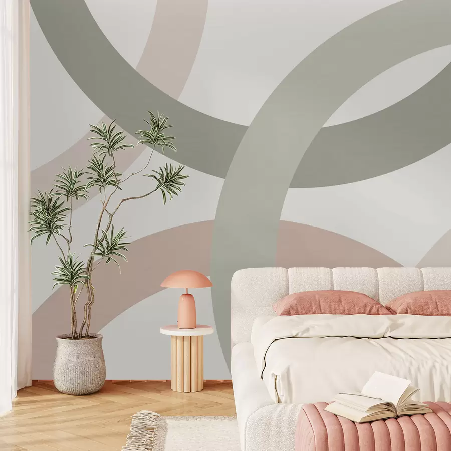 Fotobehang Abstractie met cirkels w05709