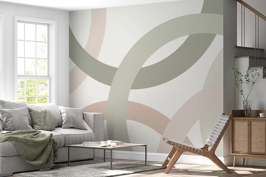 Fotobehang Abstractie met cirkels w05709