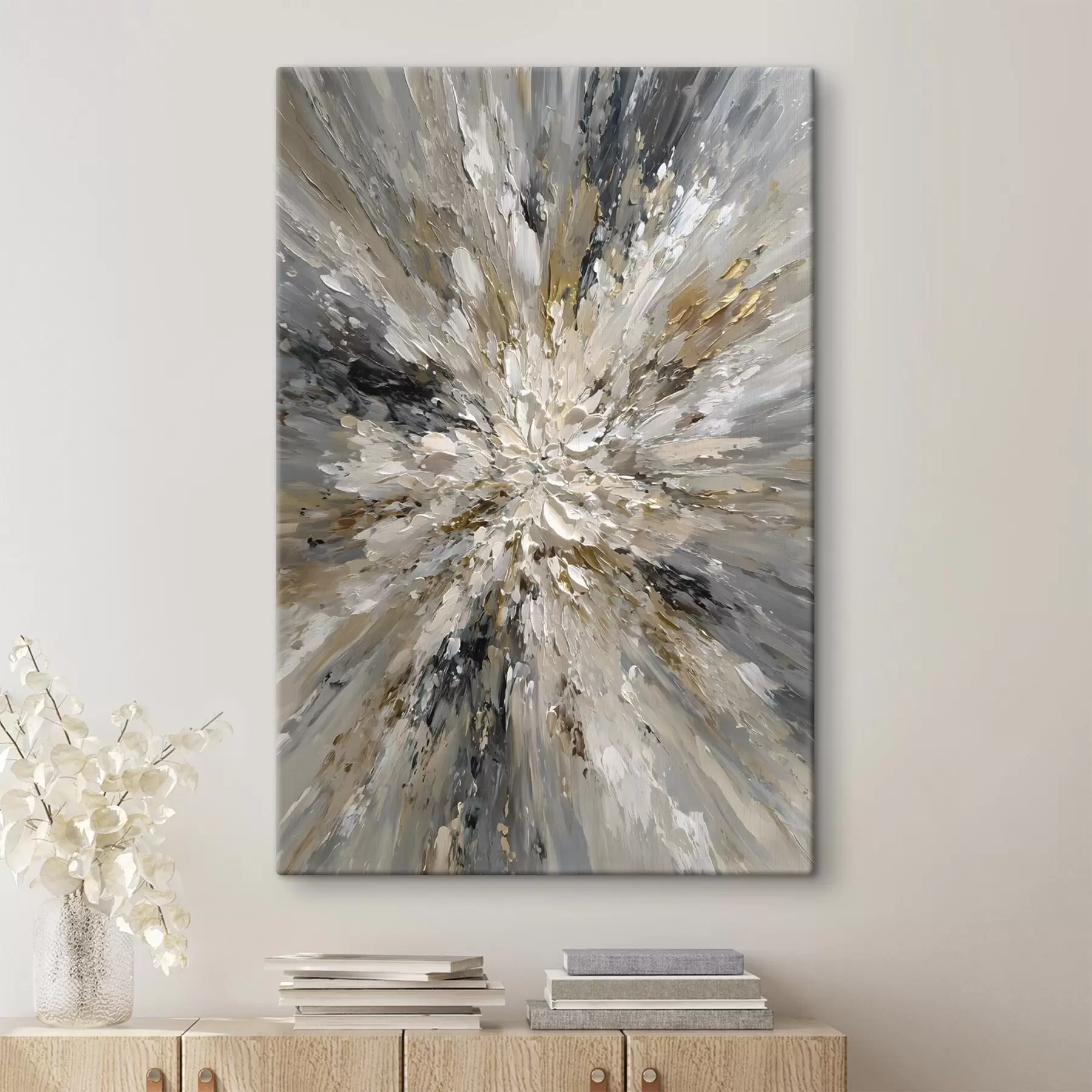  Schilderijen een explosie van kleuren in de stijl van een olieverfschilderij s49557