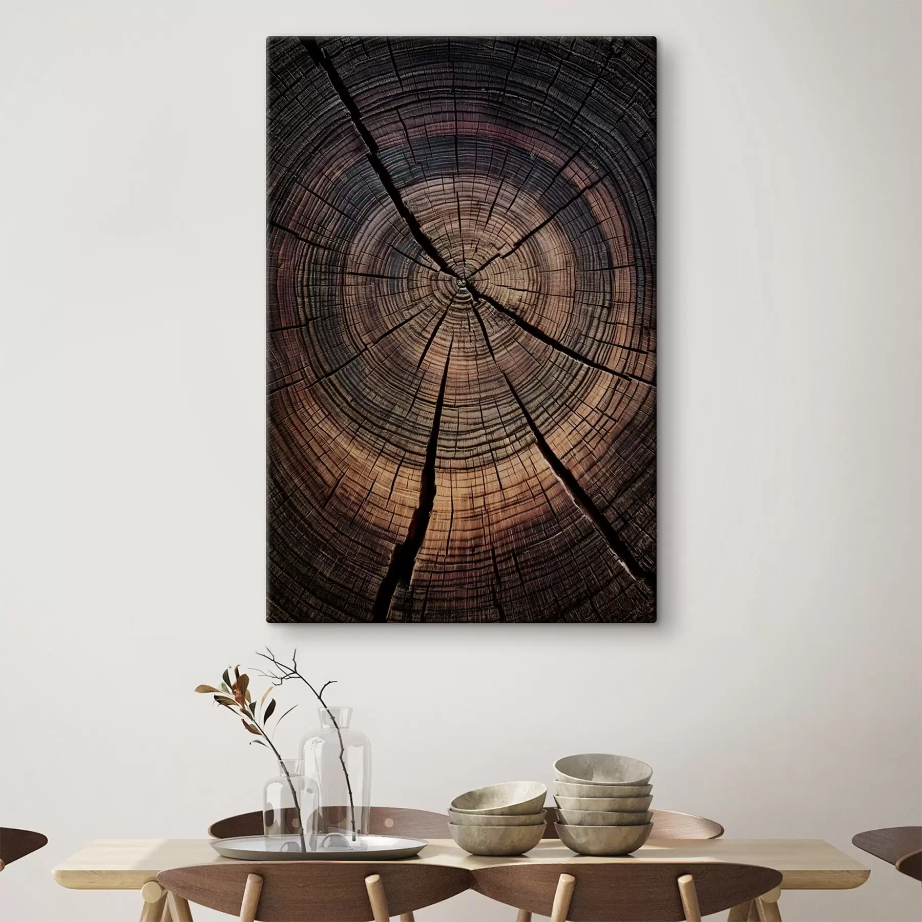  Peintures une vue en coupe du bois rouge s49560