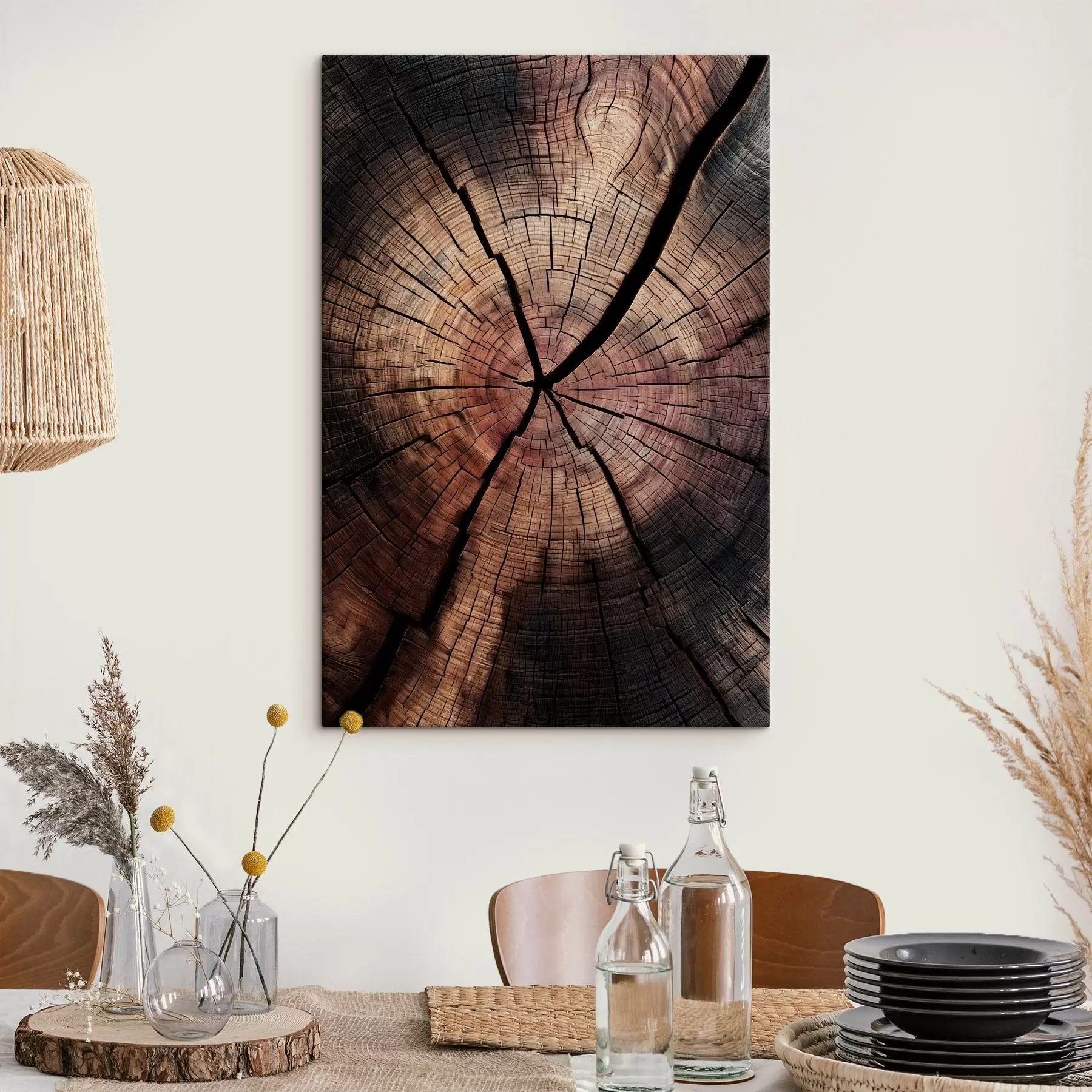  Peintures une vue en coupe du bois rouge s49561