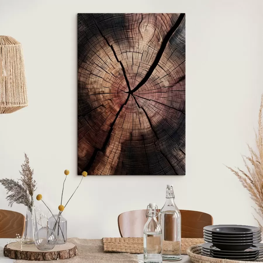  Peintures une vue en coupe du bois rouge s49561