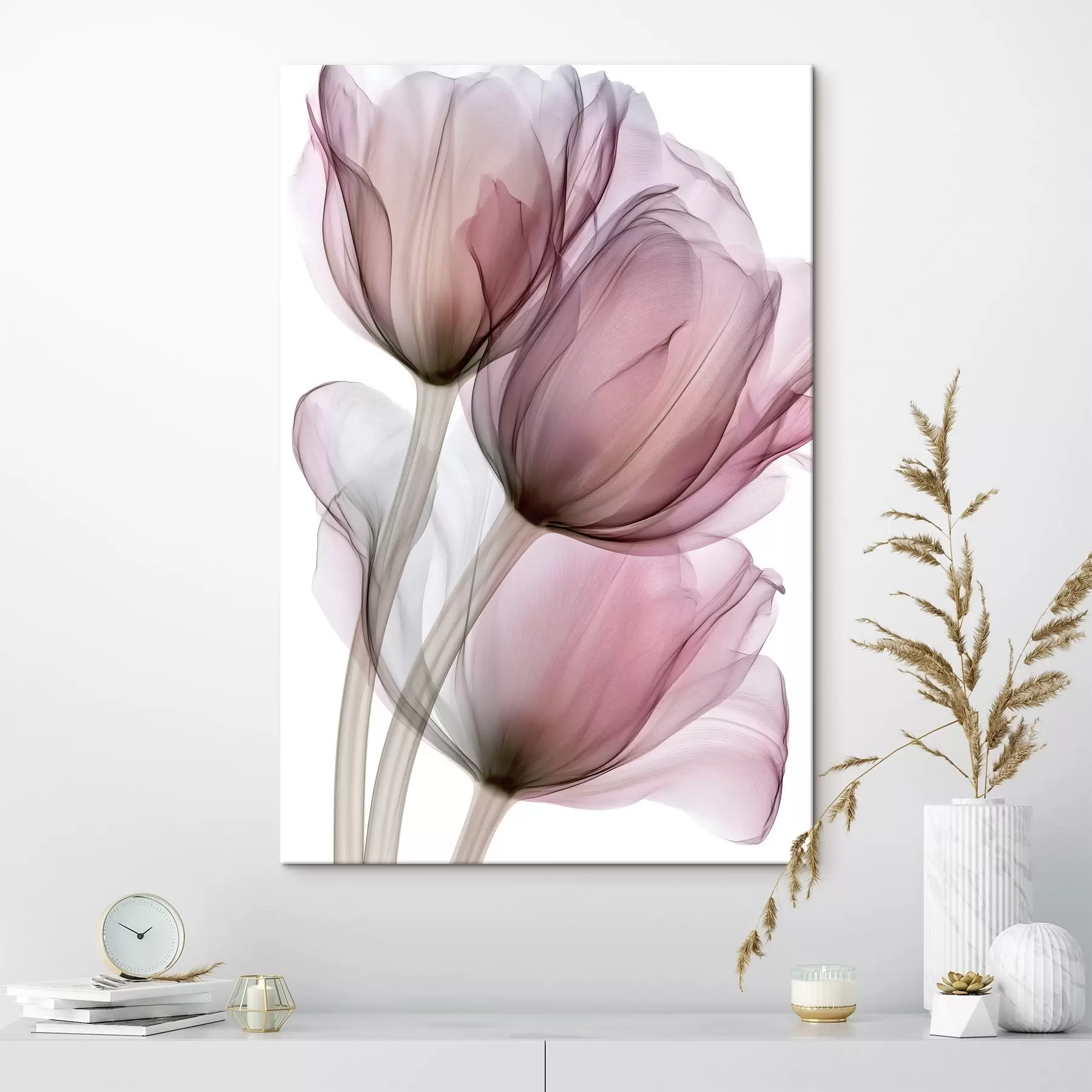  Peintures élégantes tulipes semi-transparentes s49564
