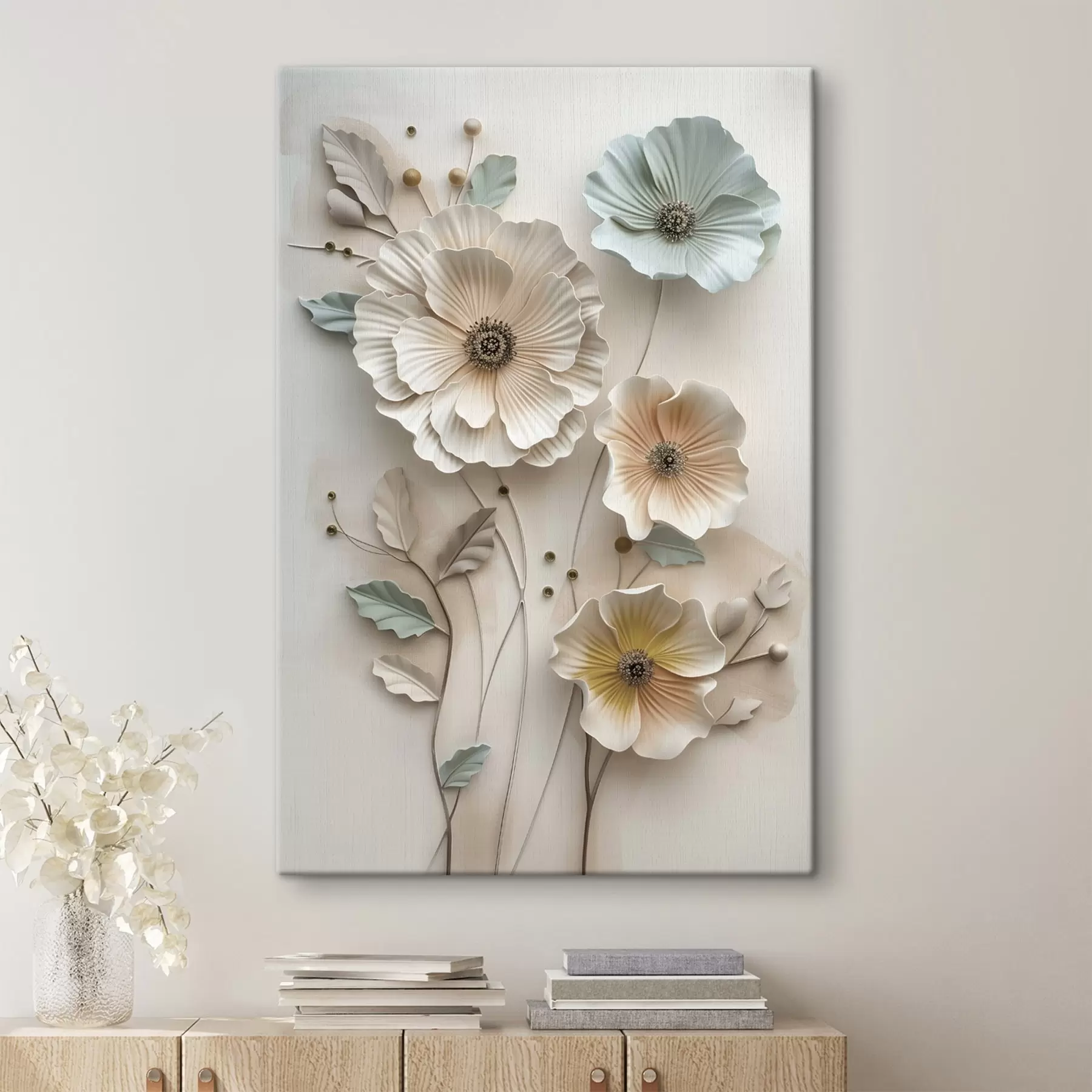  Peintures une composition florale à effet tridimensionnel s49568