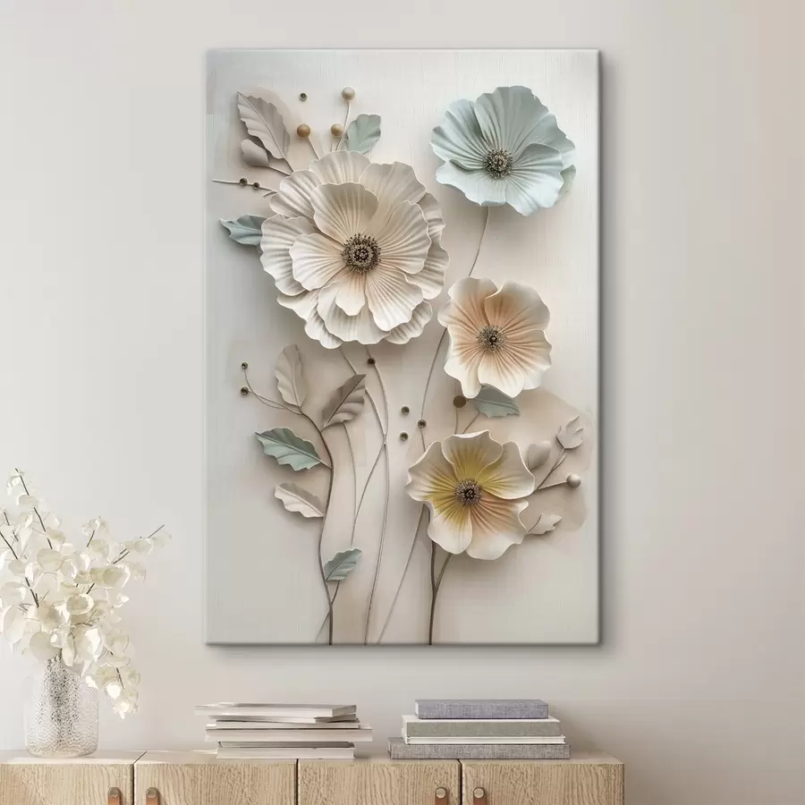  Peintures une composition florale à effet tridimensionnel s49568