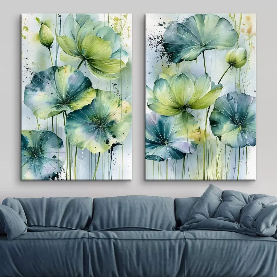 Fotobehang lelies in aquarelstijl m30622
