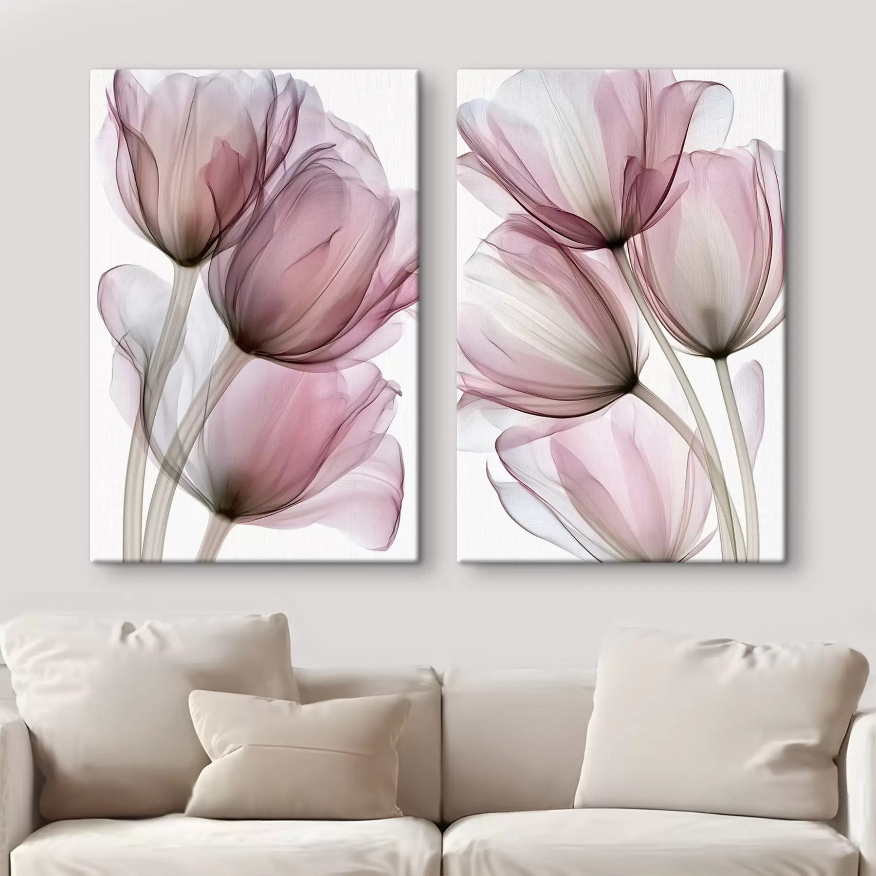  Peintures élégantes tulipes semi-transparentes m30623
