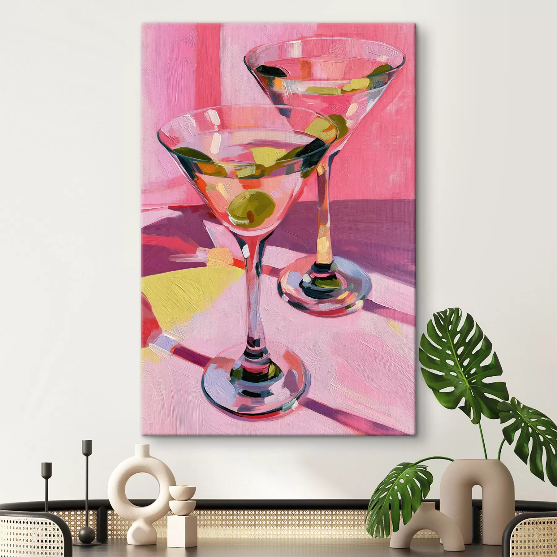  Peintures Verres garnis d'olives s49609