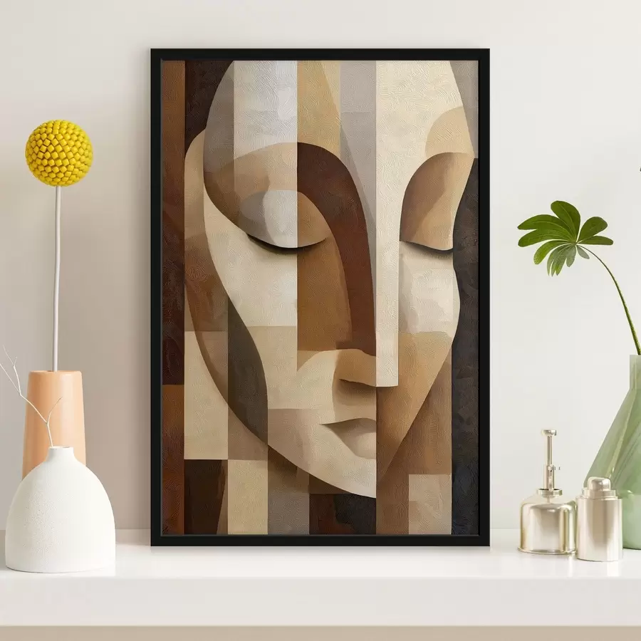 Fotobehang Een geometrisch portret f49611