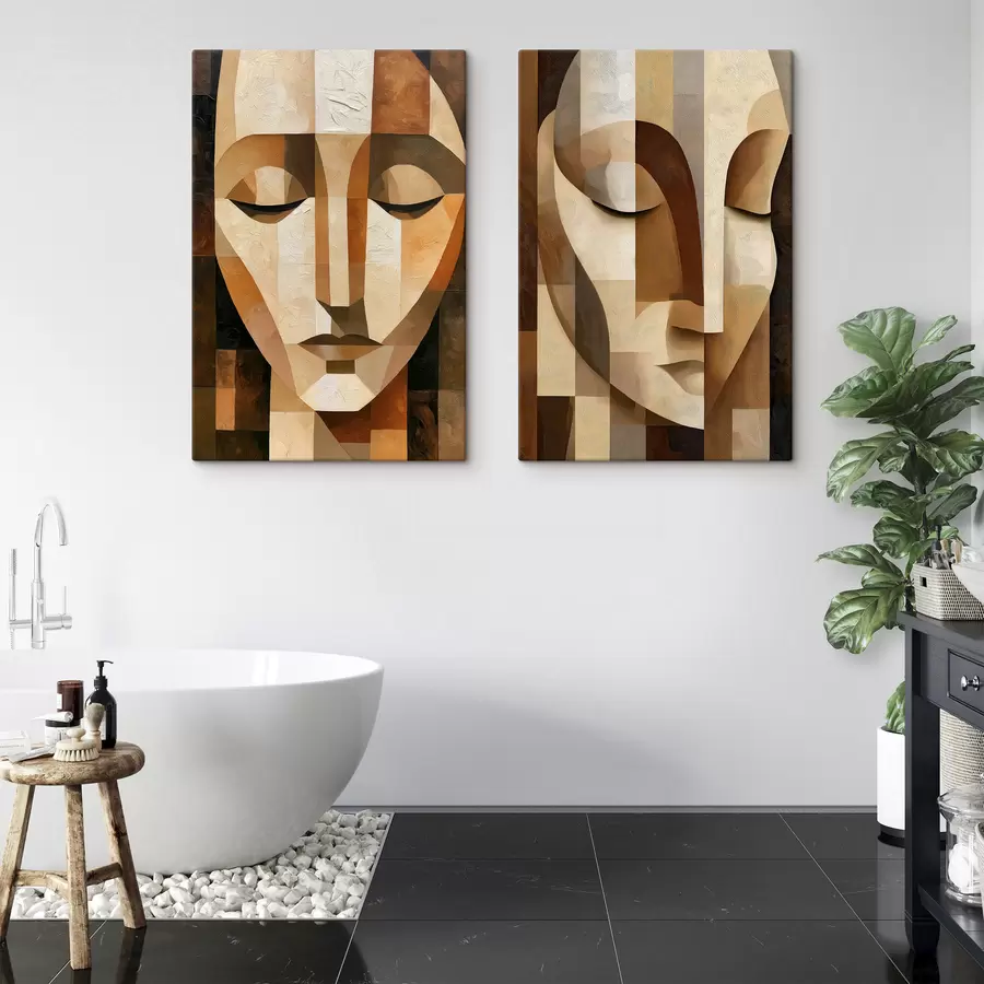  Peintures Visages abstraits m30628