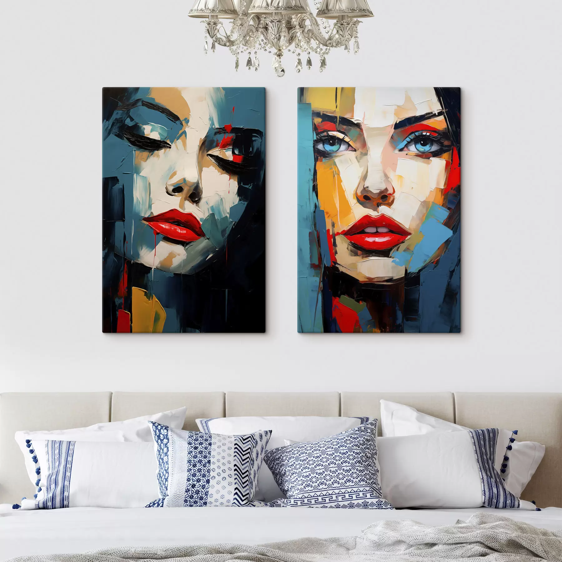  Peintures Visages abstraits m30633