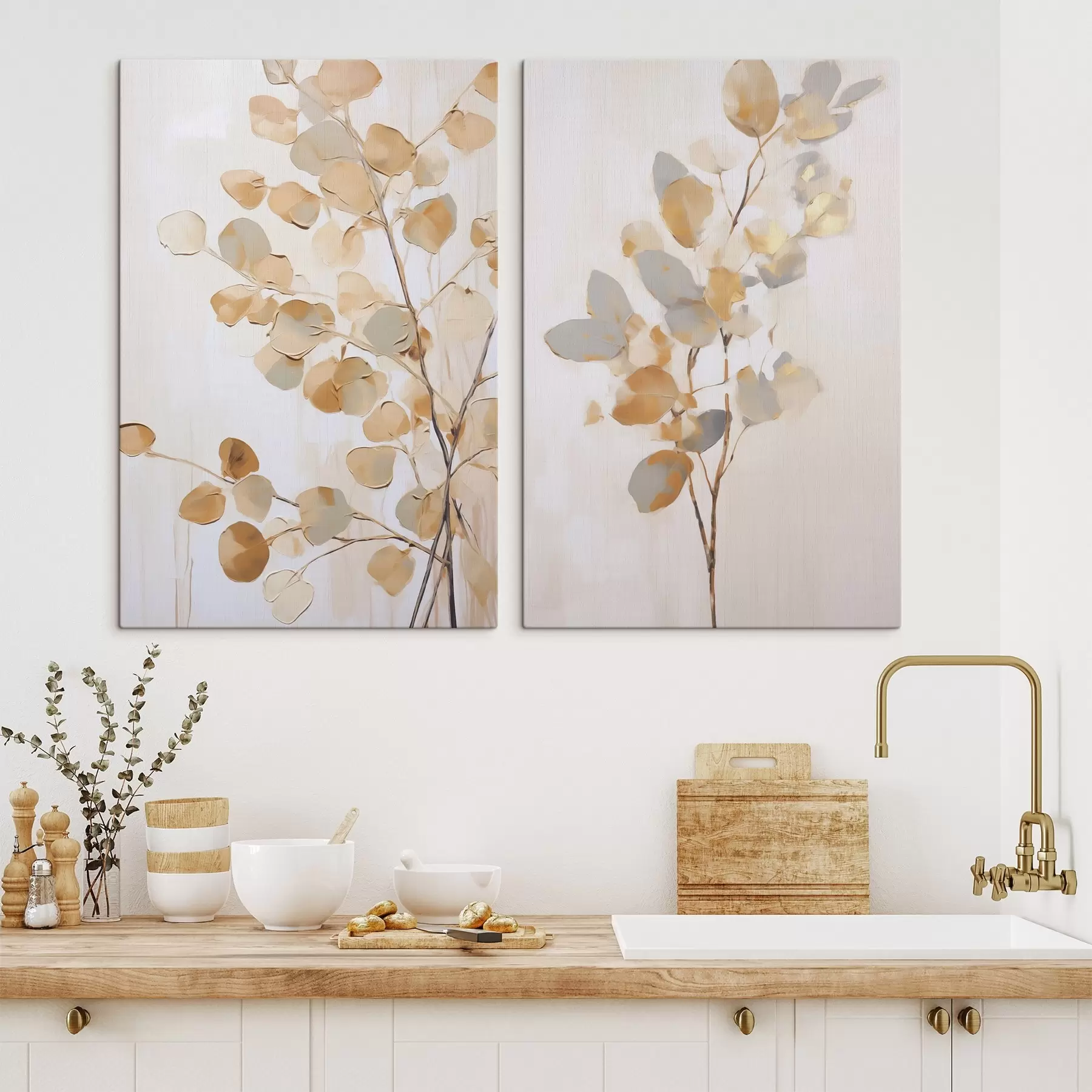 Peintures Imitation abstraite de branches dans la peinture m30615