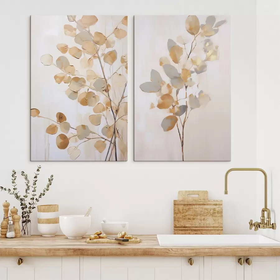  Peintures Imitation abstraite de branches dans la peinture m30615
