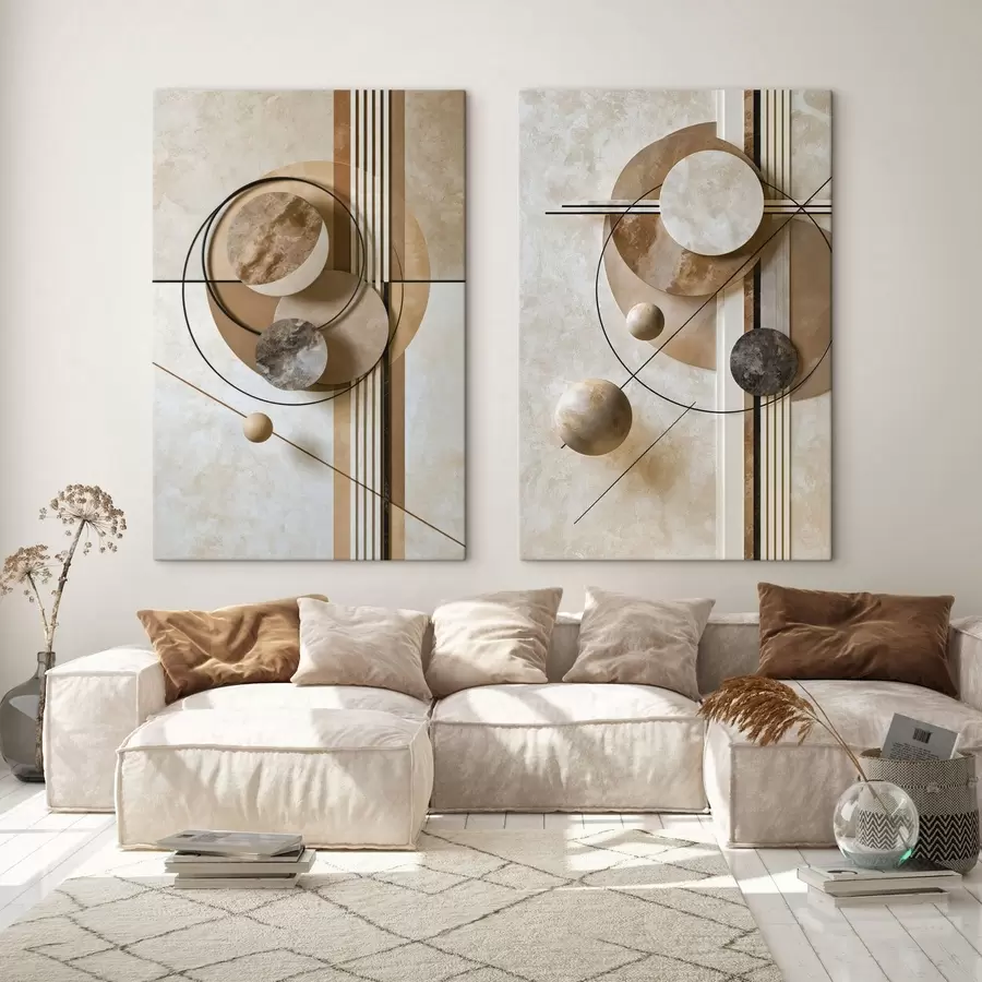 Peintures Une composition avec des cercles m30546