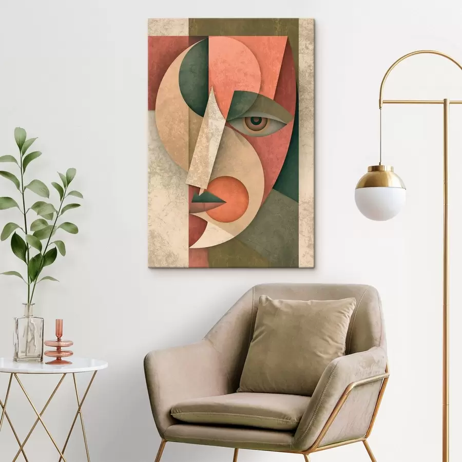  Peintures Abstraction géométrique d'un visage s49420