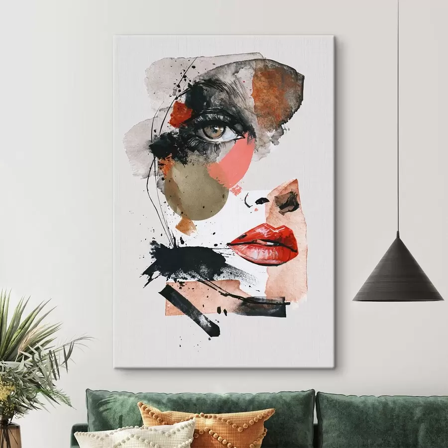 Fotobehang Een abstract vrouwengezicht s49521