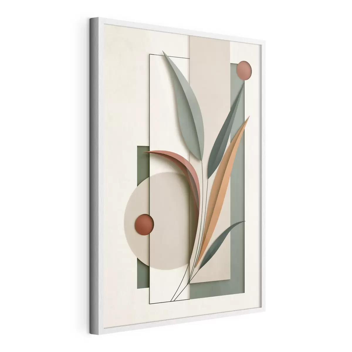 Poster Geometrische botanische compositie f49417