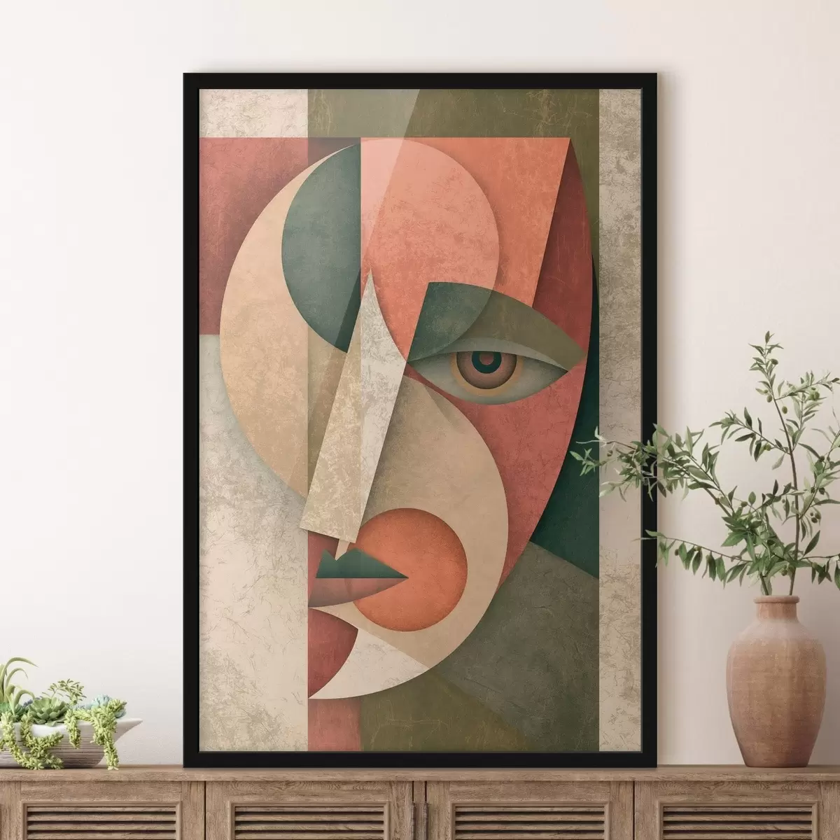 Affiche Abstraction géométrique d'un visage f49420