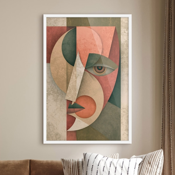 Affiche Abstraction géométrique d'un visage, Posters abstraction, f49420wo : Uwalls