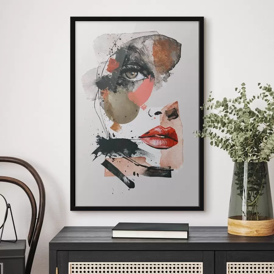 Fotobehang Een abstract vrouwengezicht f49521