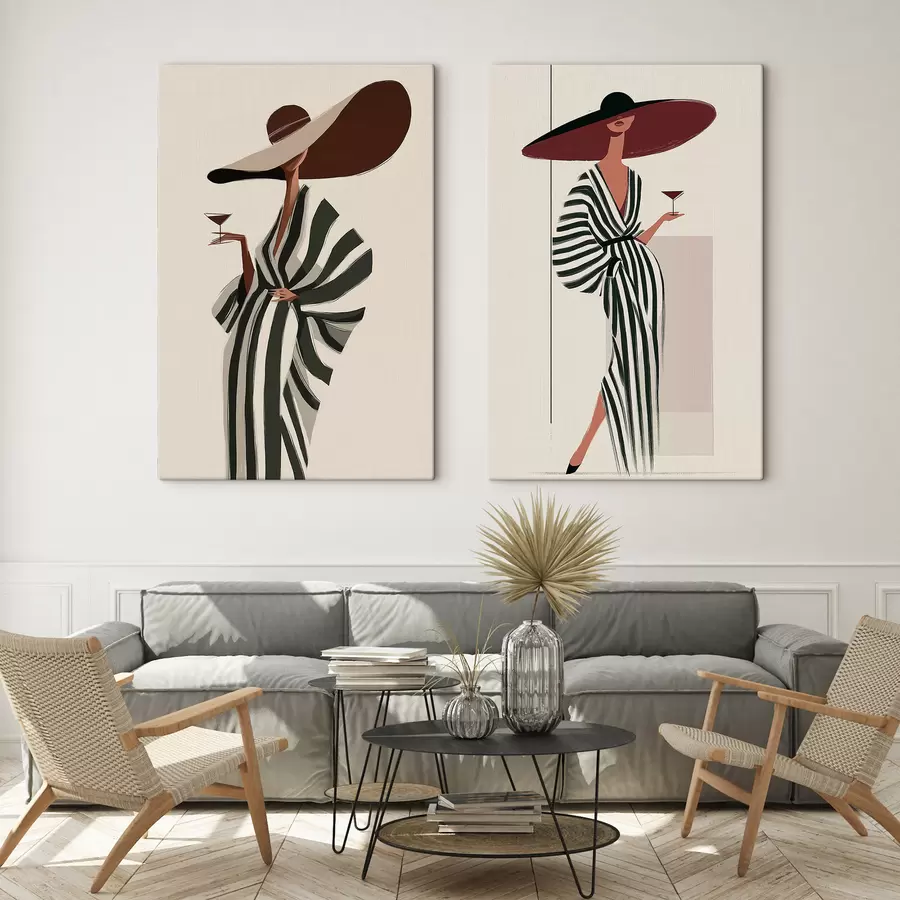  Peintures Fille au chapeau m30634