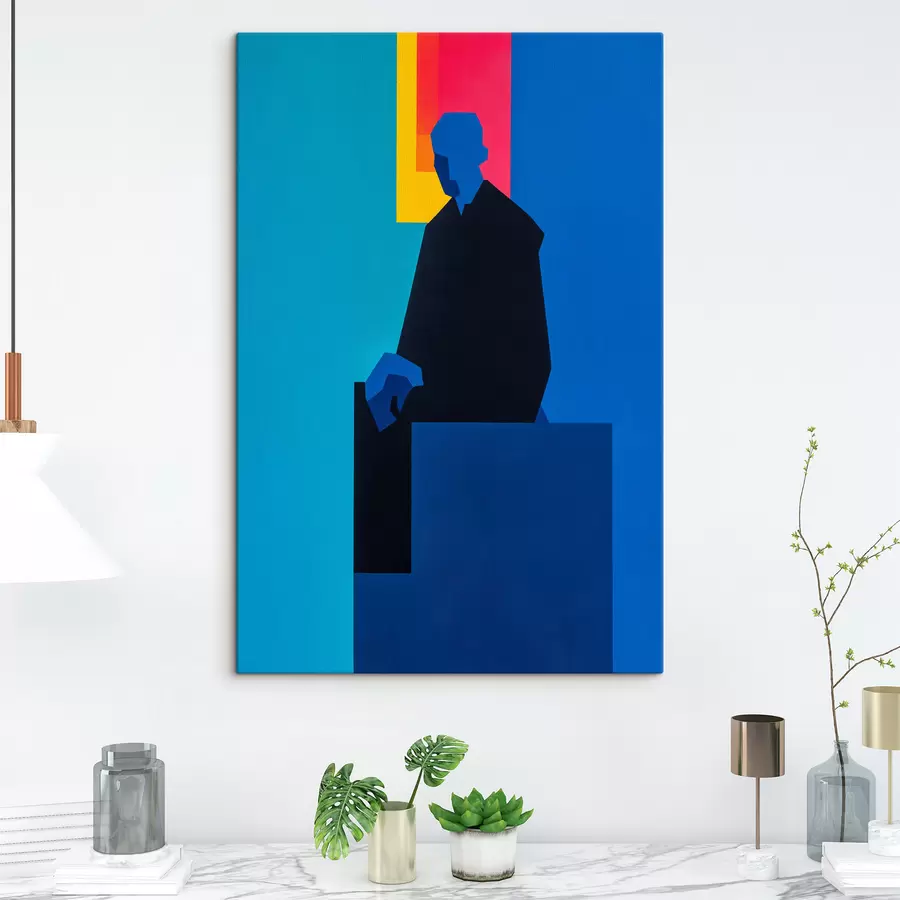  Peintures Portrait aux traits colorés s49669