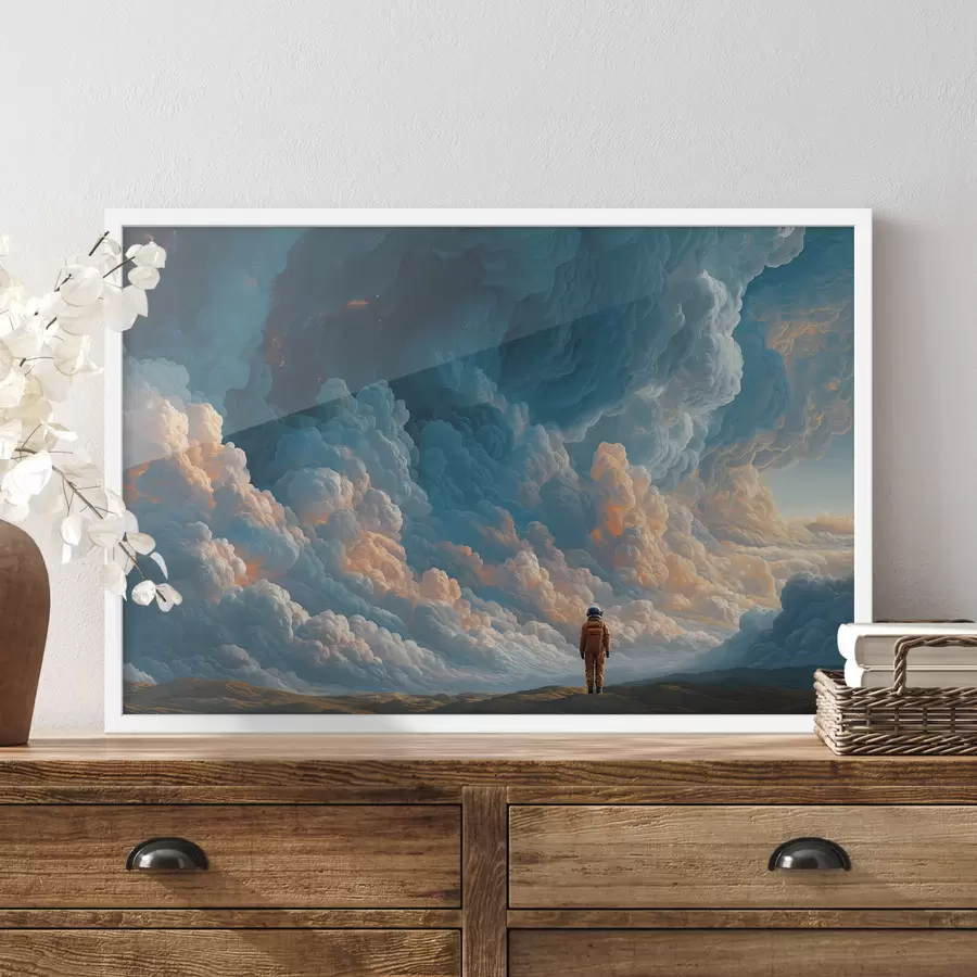 Papier peint photo Les nuages et l'astronaute f49635
