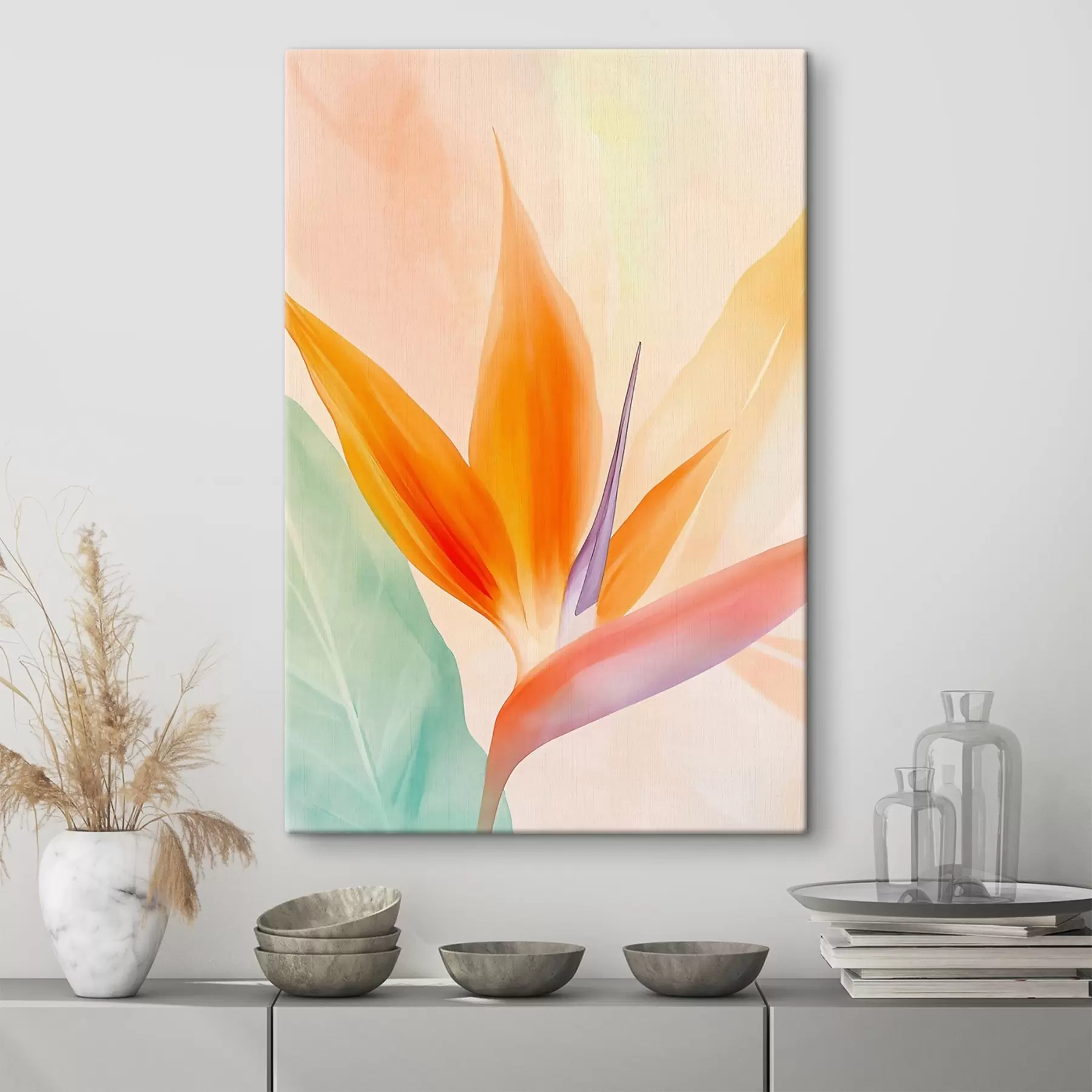  Peintures Fleur de strelitzia tropicale s49379