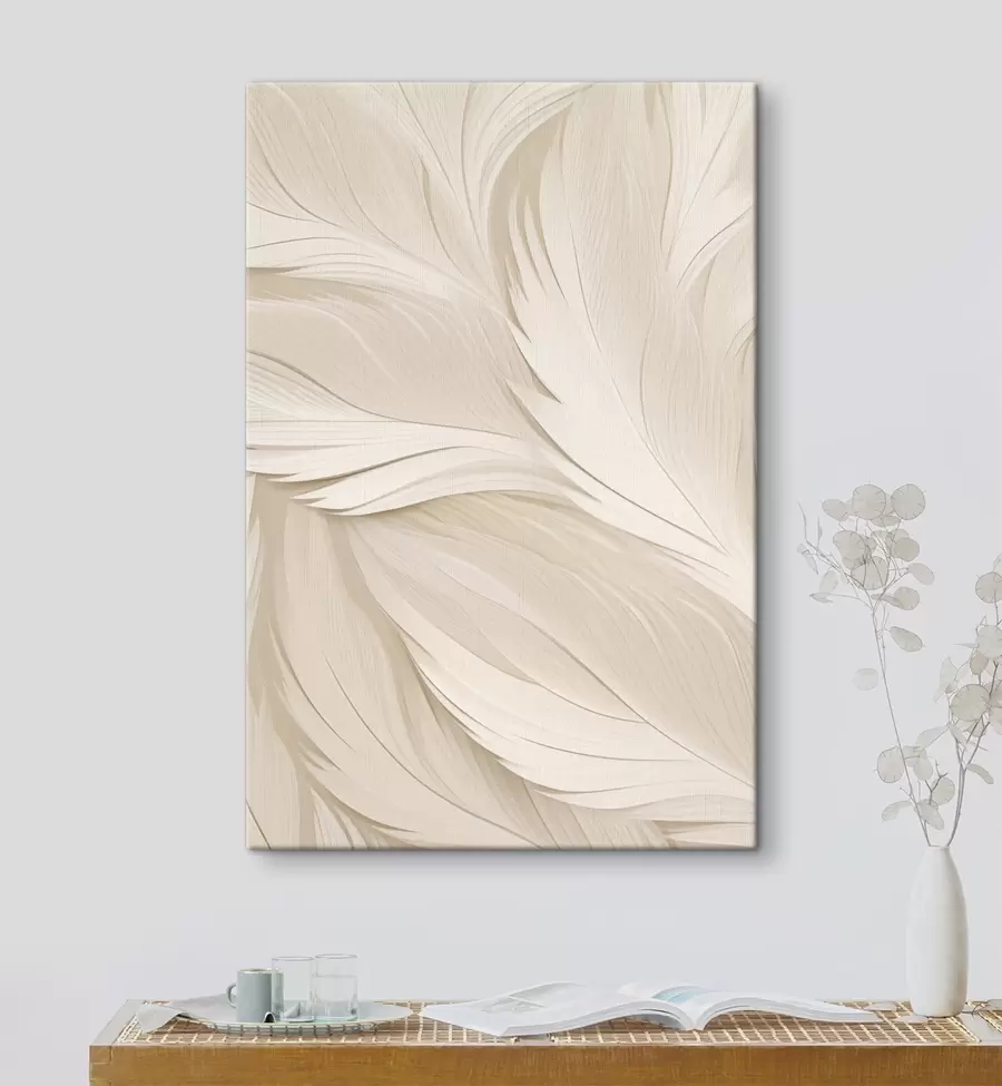 Peintures Abstraction volumétrique – Lignes beiges s49383