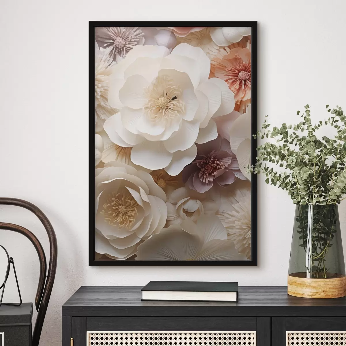 Affiche Roses en crème volumineuses f49373