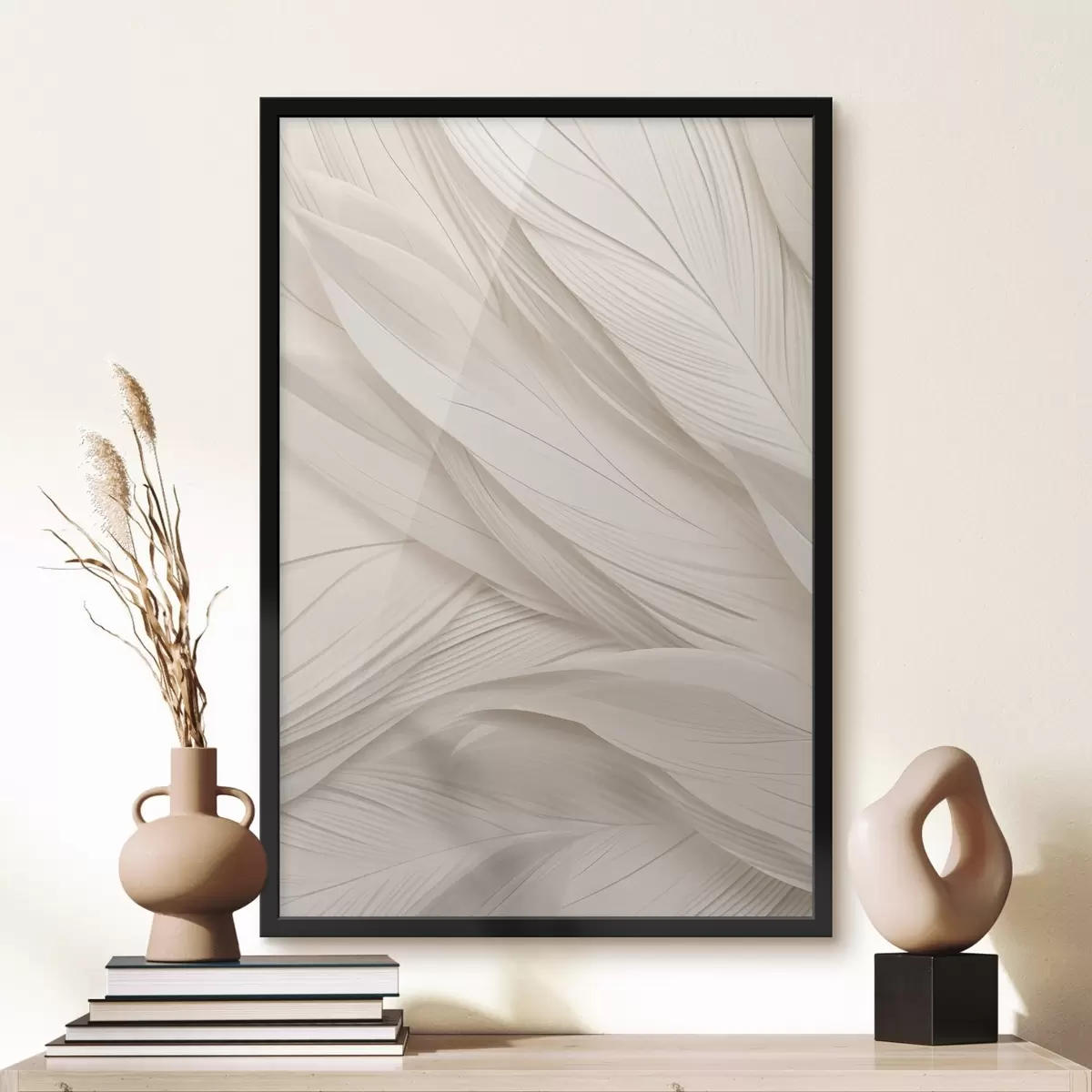 Affiche Abstraction texturée dans des nuances de beige f49378