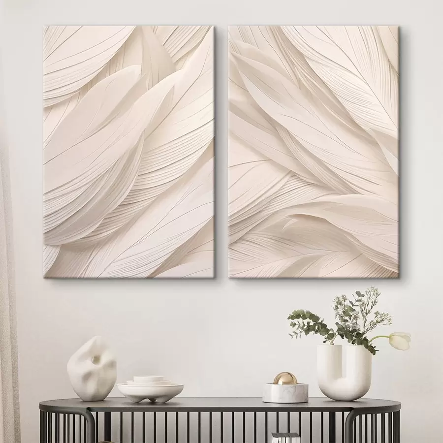  Peintures Abstraction en vagues beiges m30604