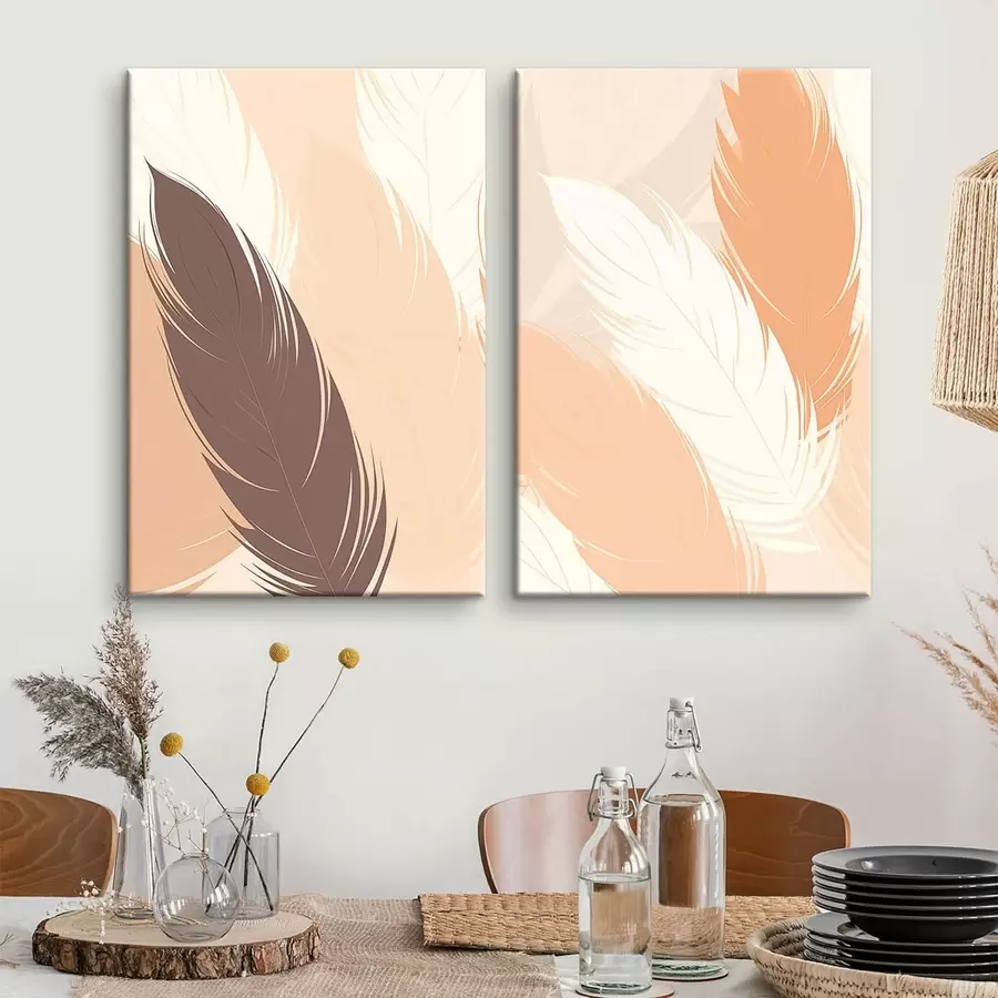  Peintures Plumes décoratives minimalistes m30606