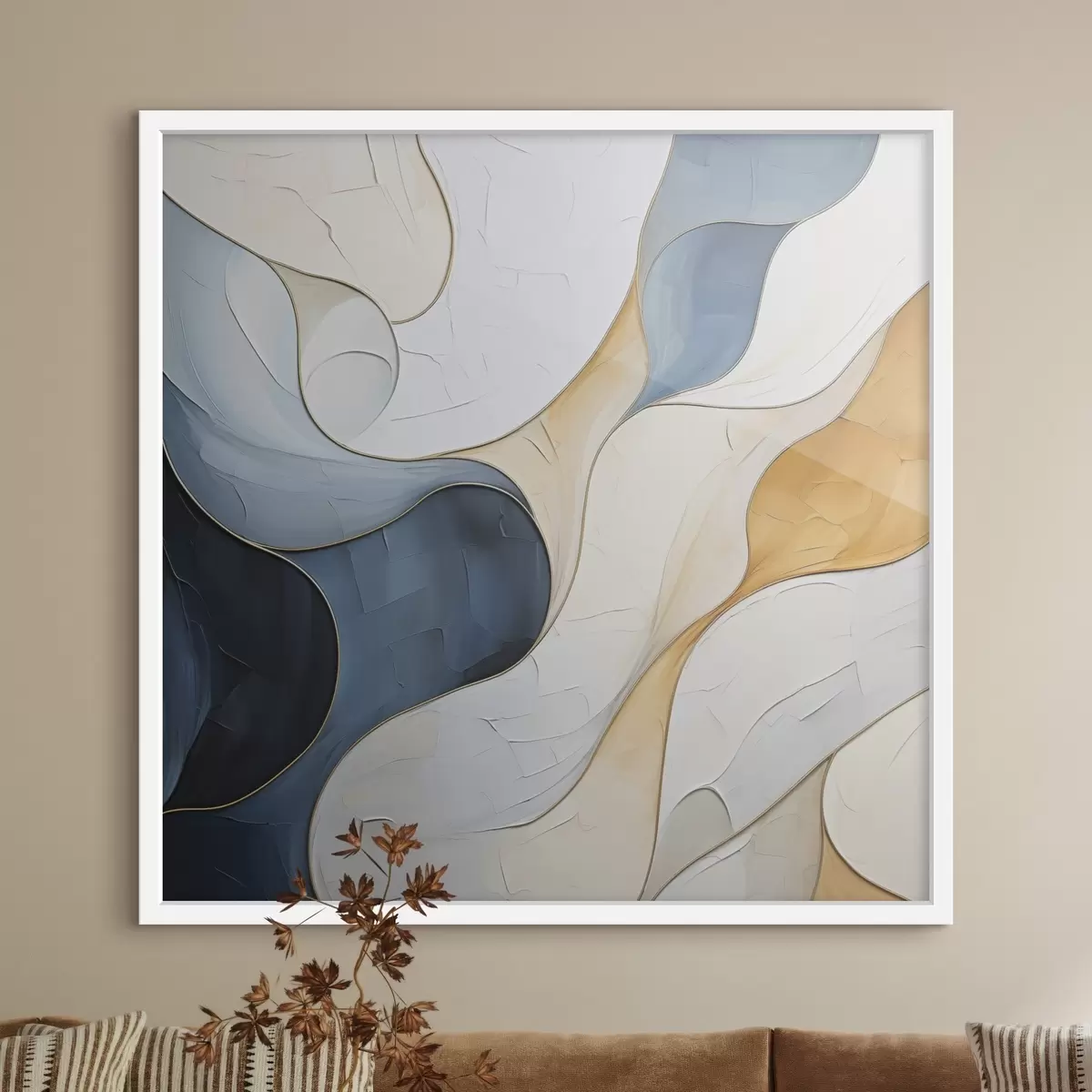 Affiche Motif abstrait, imitation de peinture f49752