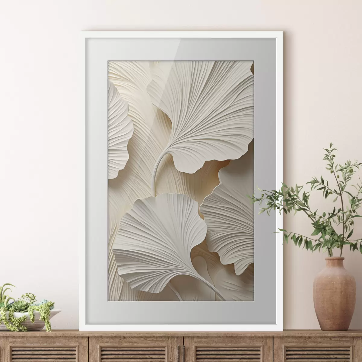 Affiche Motif floral abstrait, illustration plate f49754