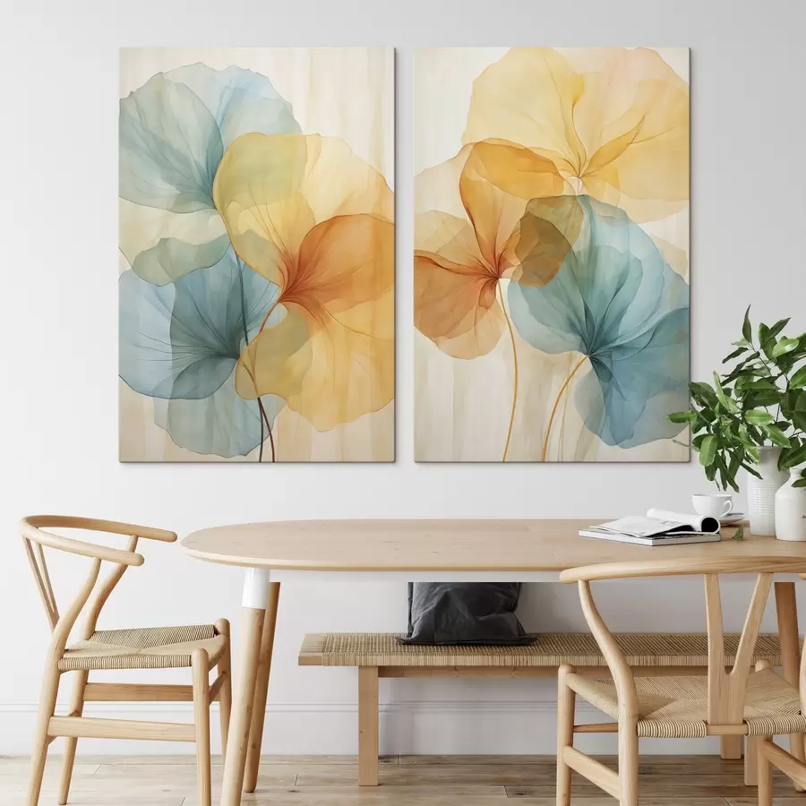 Fotobehang Abstracte plantensilhouetten m30668