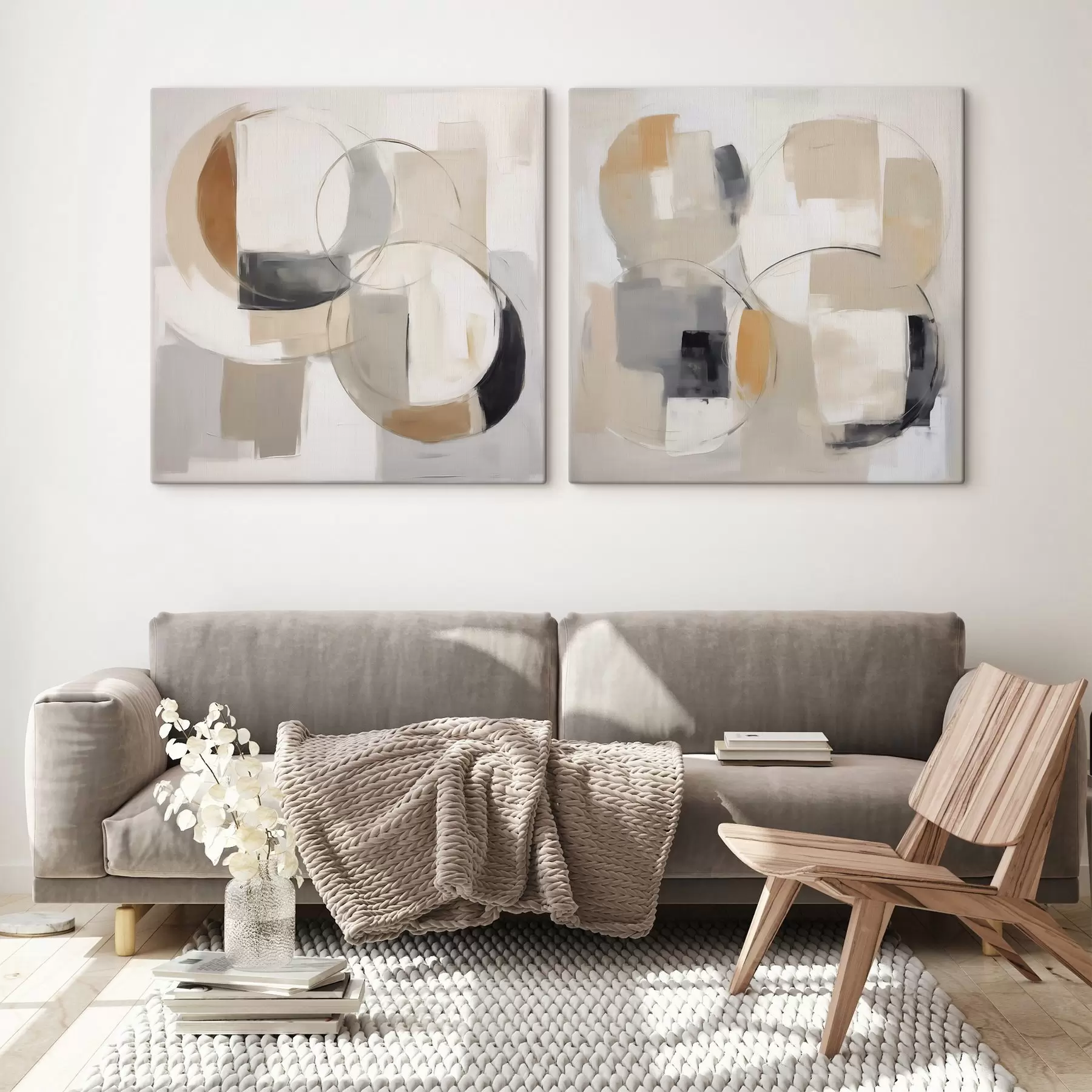  Schilderijen Moderne abstractie imitatie van schilderkunst m30666