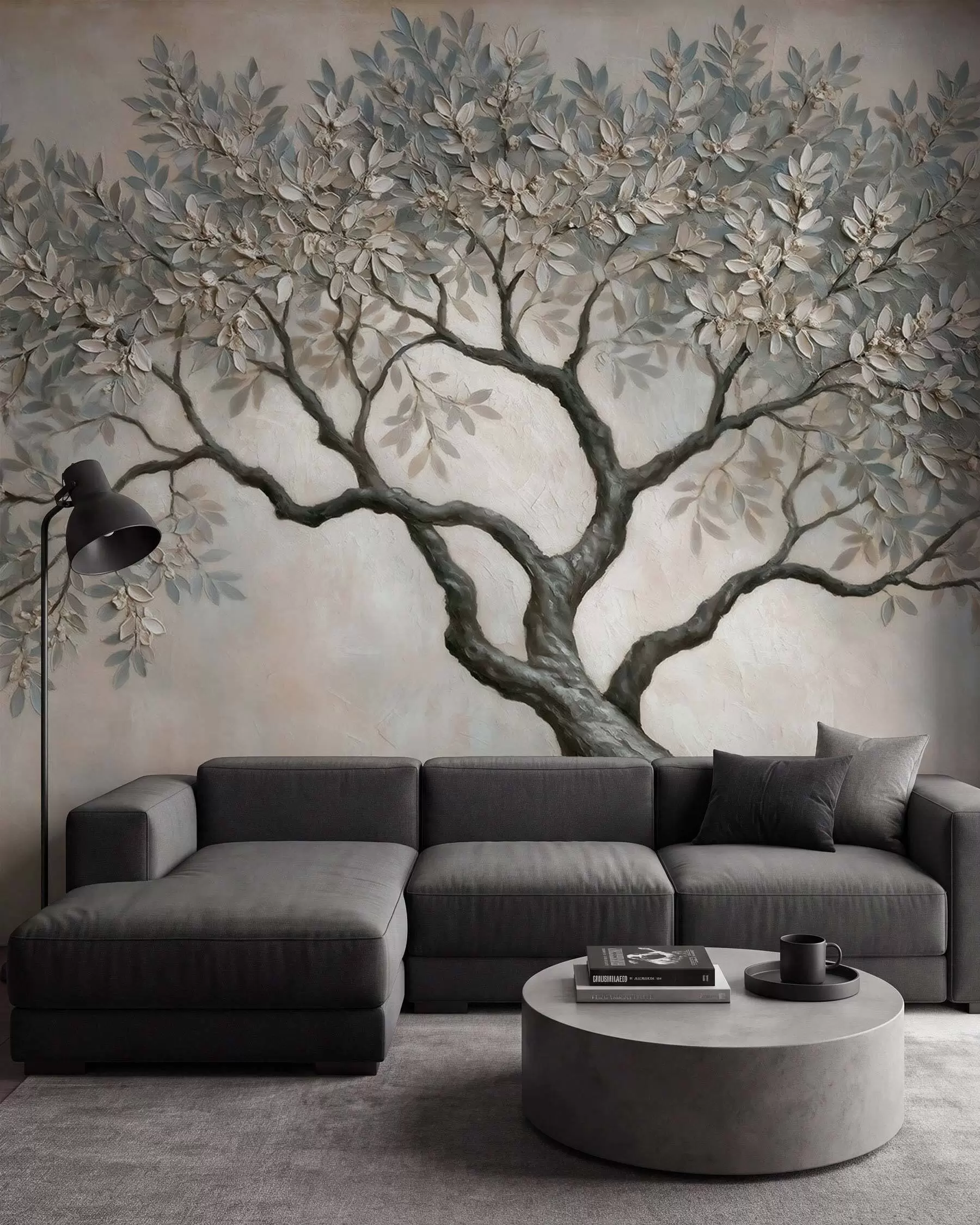 Papier peint photo Vieil arbre aux tons de pierre w09919