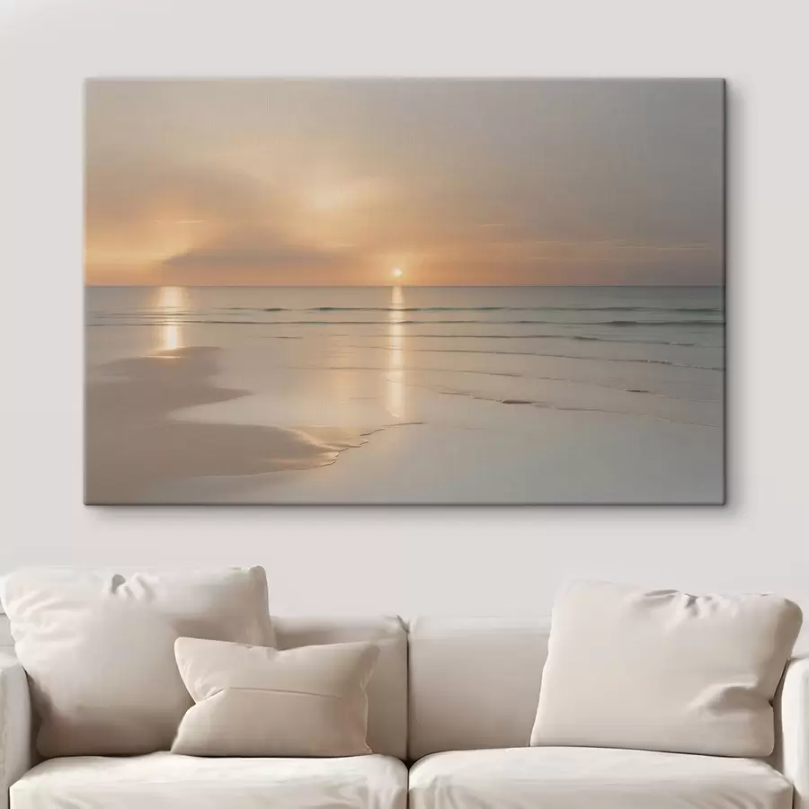 Peintures Un rivage paisible au lever du soleil s49357
