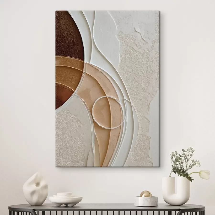  Peintures Composition abstraite composée d'arcs et de cercles fluides s49679