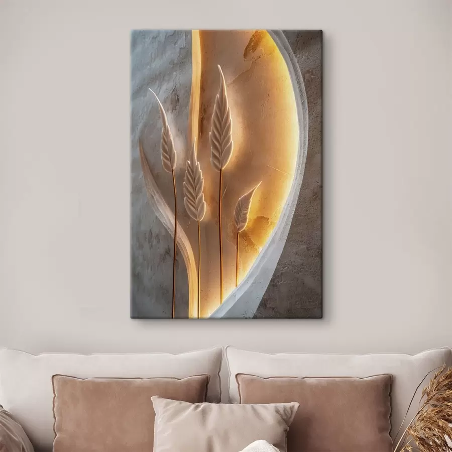  Peintures Feuilles décoratives avec un rétroéclairage chaleureux s49681