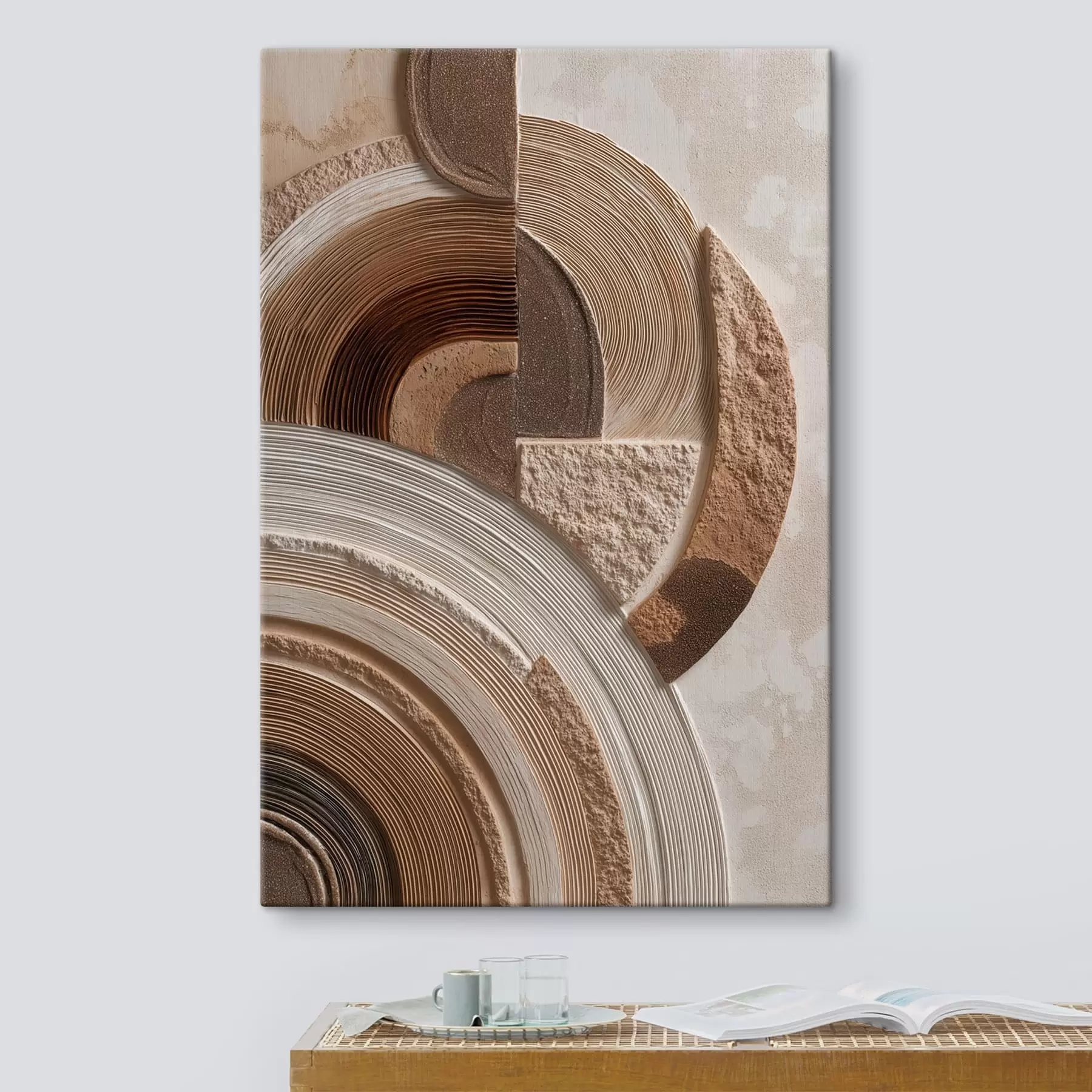  Peintures Cercles abstraits aux textures variées s49685